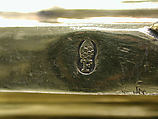 Toilet box with key, Friedrich Schwestermuller II (German, active 1713–52), Silver gilt, German, Augsburg